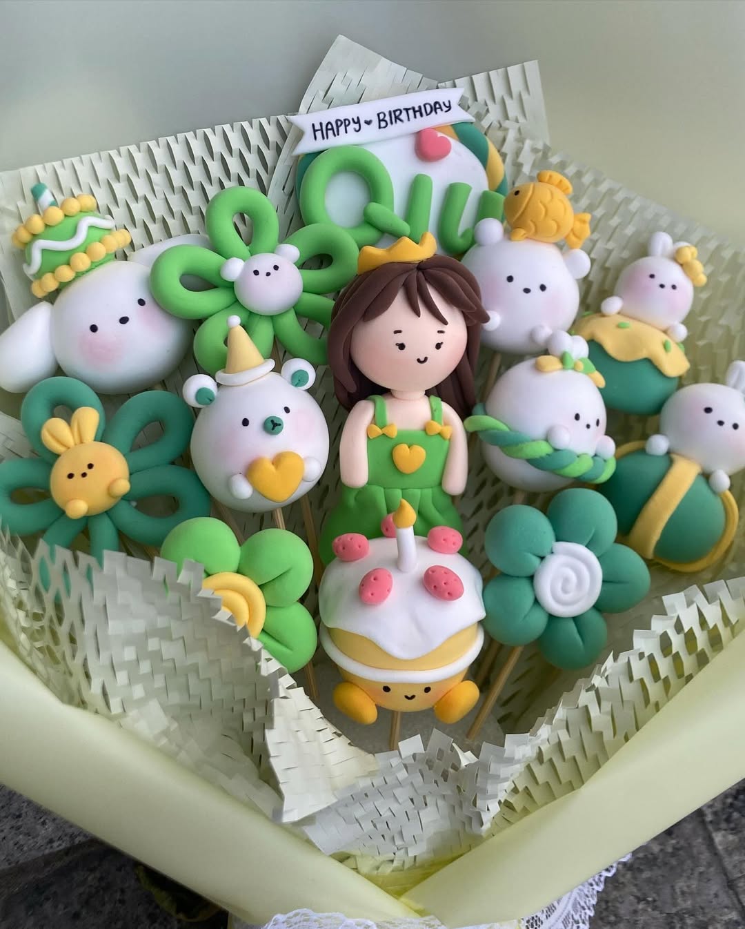 Bó hoa đất sét 1 Bó hoa đất sét