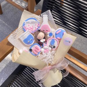 Bó hoa tốt nghiệp tone pastel