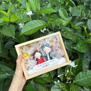 Hộp gỗ hoa khô size vừa